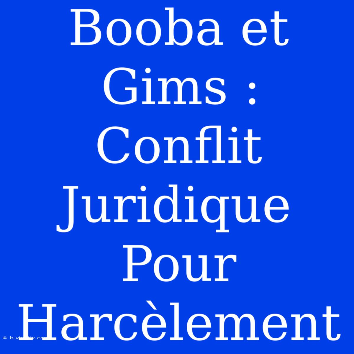 Booba Et Gims : Conflit Juridique Pour Harcèlement