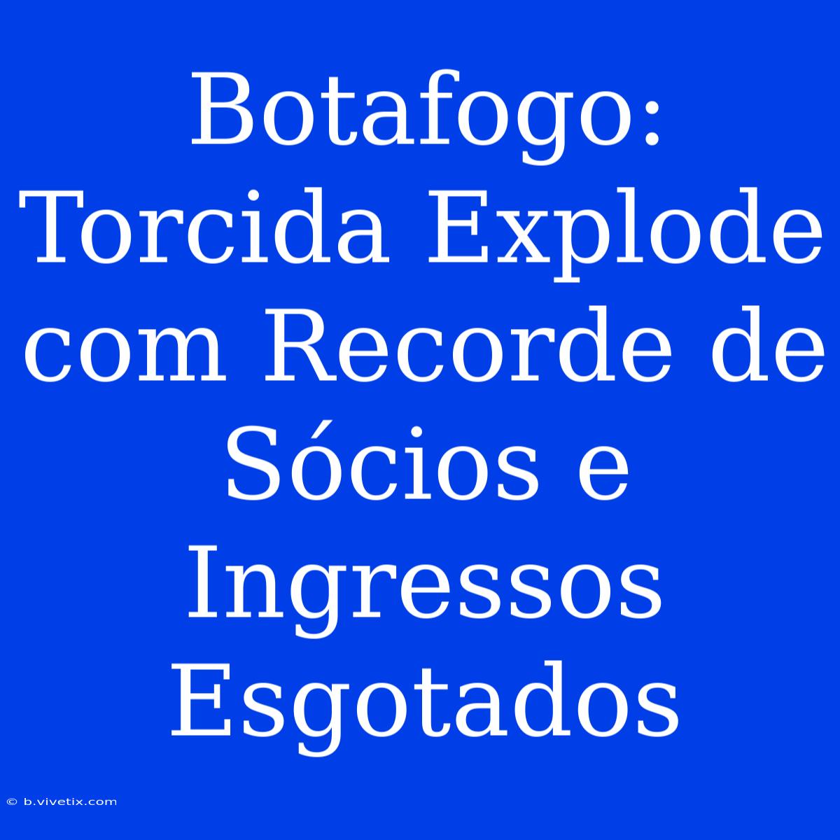 Botafogo: Torcida Explode Com Recorde De Sócios E Ingressos Esgotados