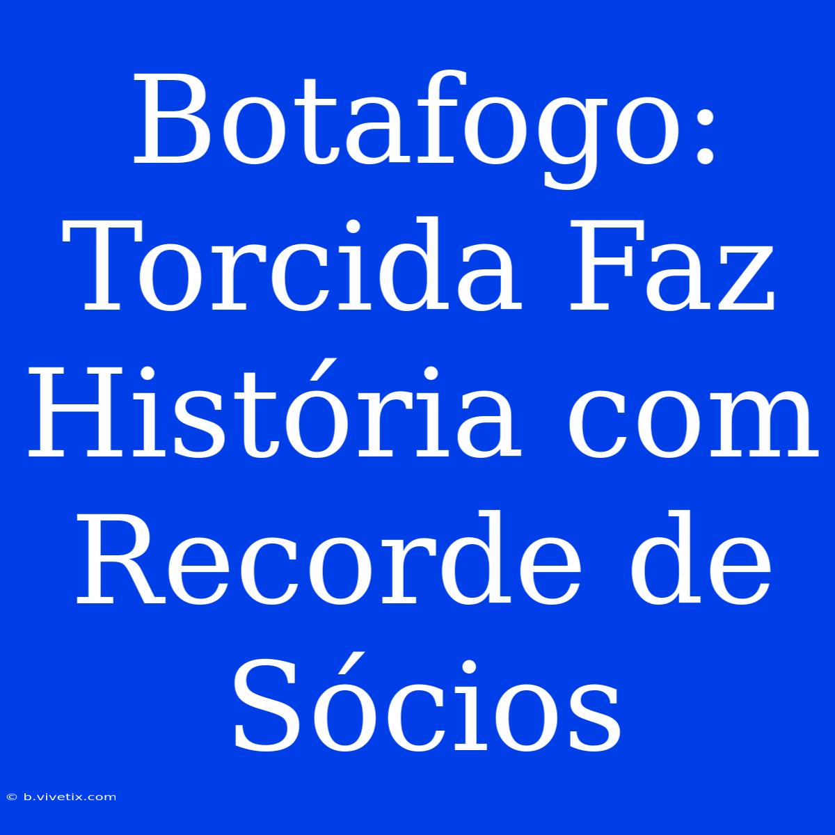 Botafogo: Torcida Faz História Com Recorde De Sócios