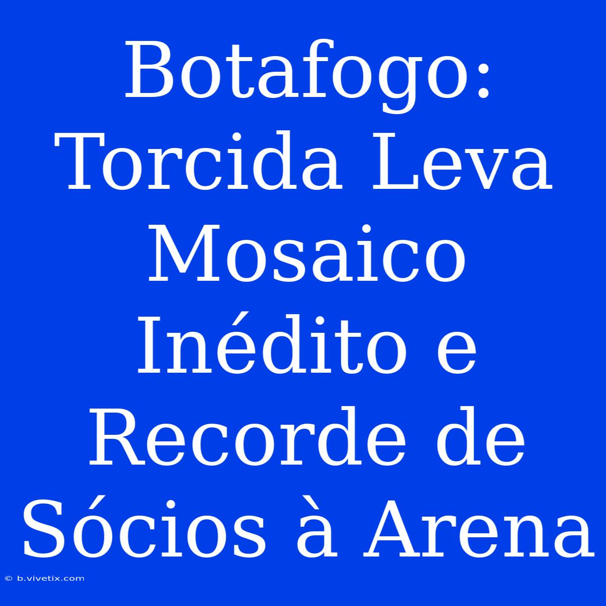 Botafogo: Torcida Leva Mosaico Inédito E Recorde De Sócios À Arena