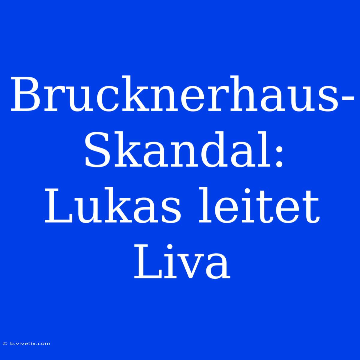 Brucknerhaus-Skandal: Lukas Leitet Liva