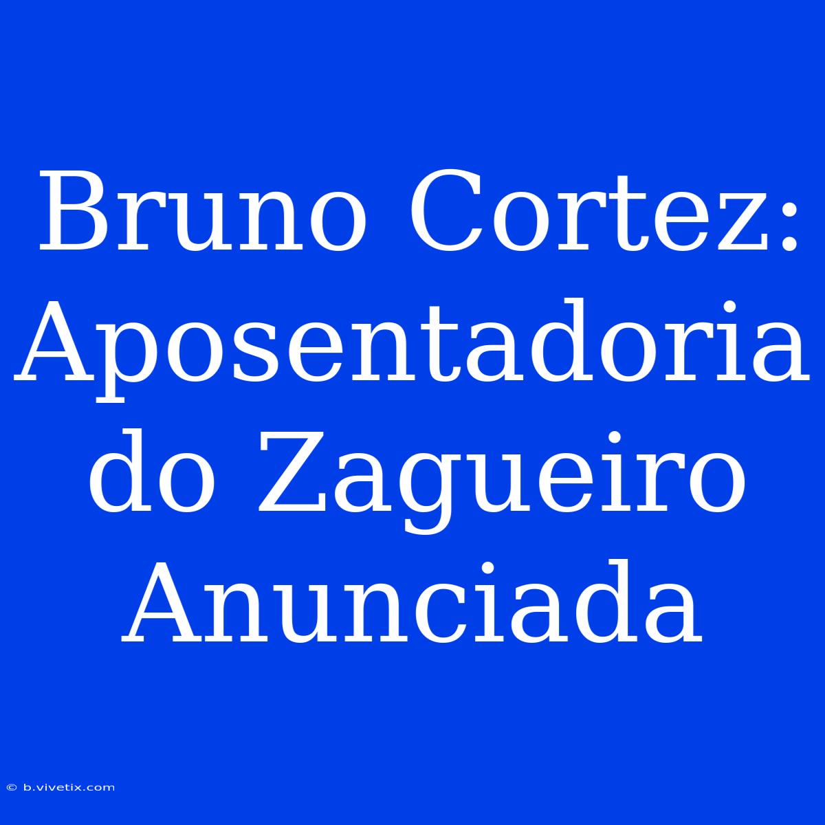 Bruno Cortez: Aposentadoria Do Zagueiro Anunciada