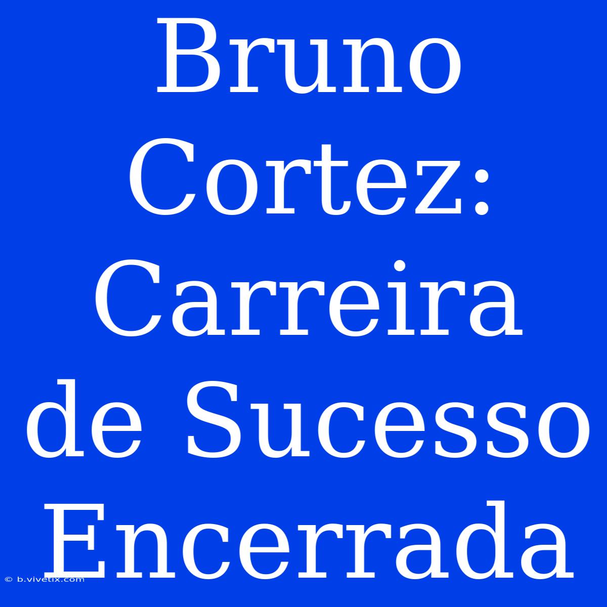 Bruno Cortez: Carreira De Sucesso Encerrada