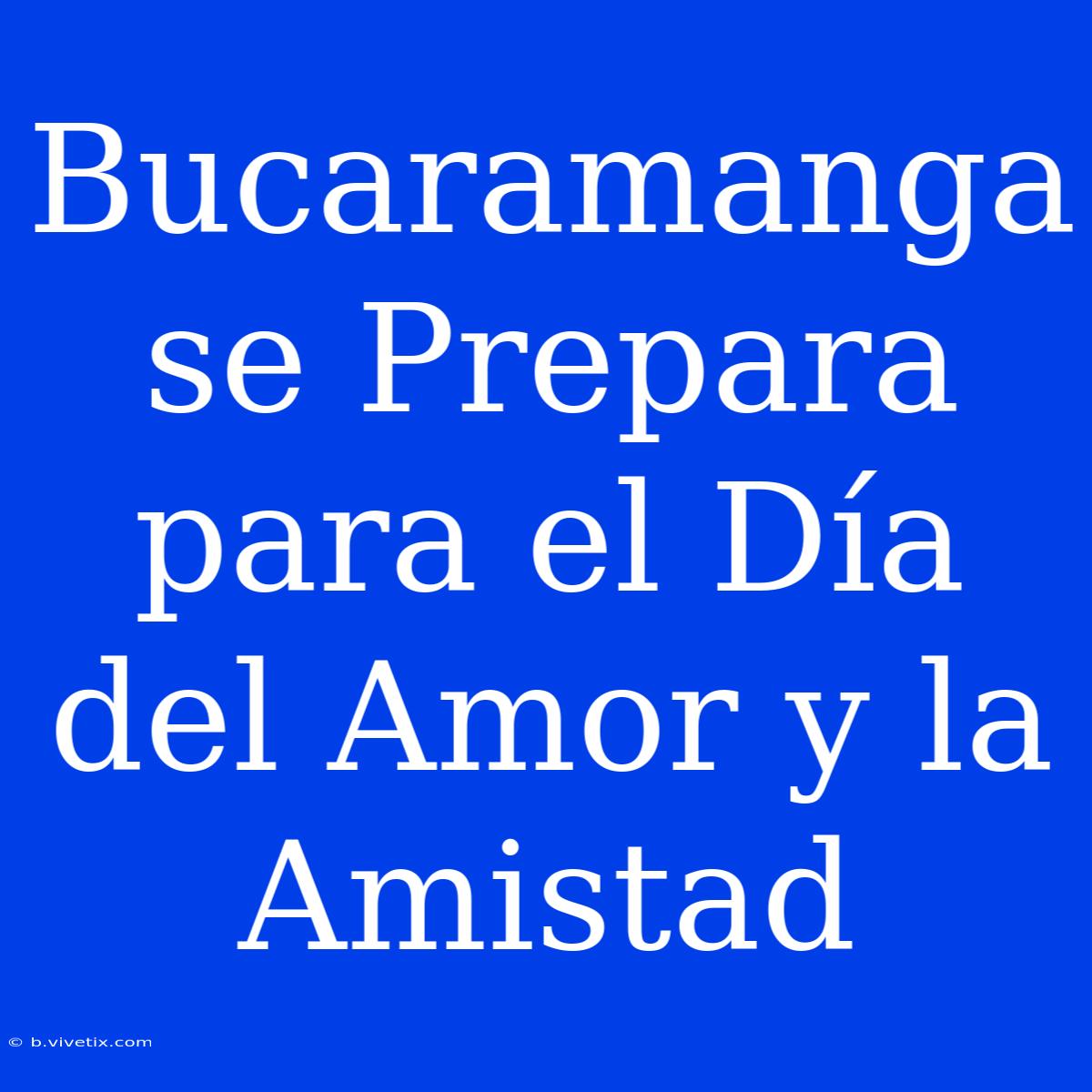 Bucaramanga Se Prepara Para El Día Del Amor Y La Amistad