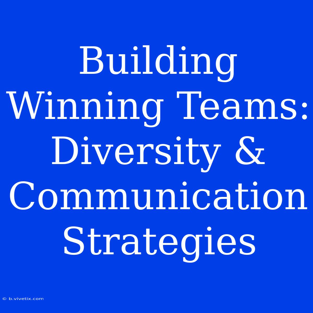 Building Winning Teams: Diversity & Communication Strategies