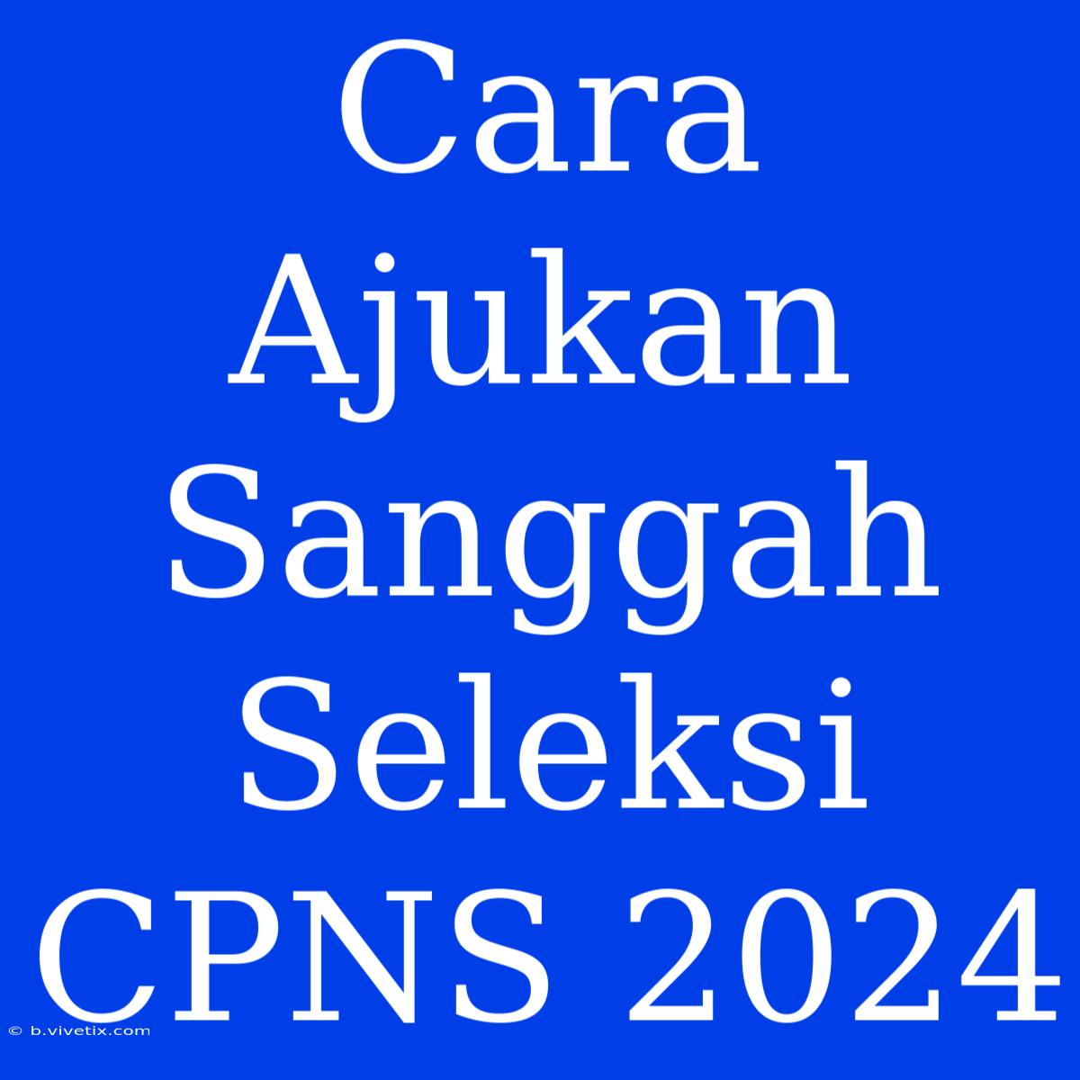 Cara Ajukan Sanggah Seleksi CPNS 2024