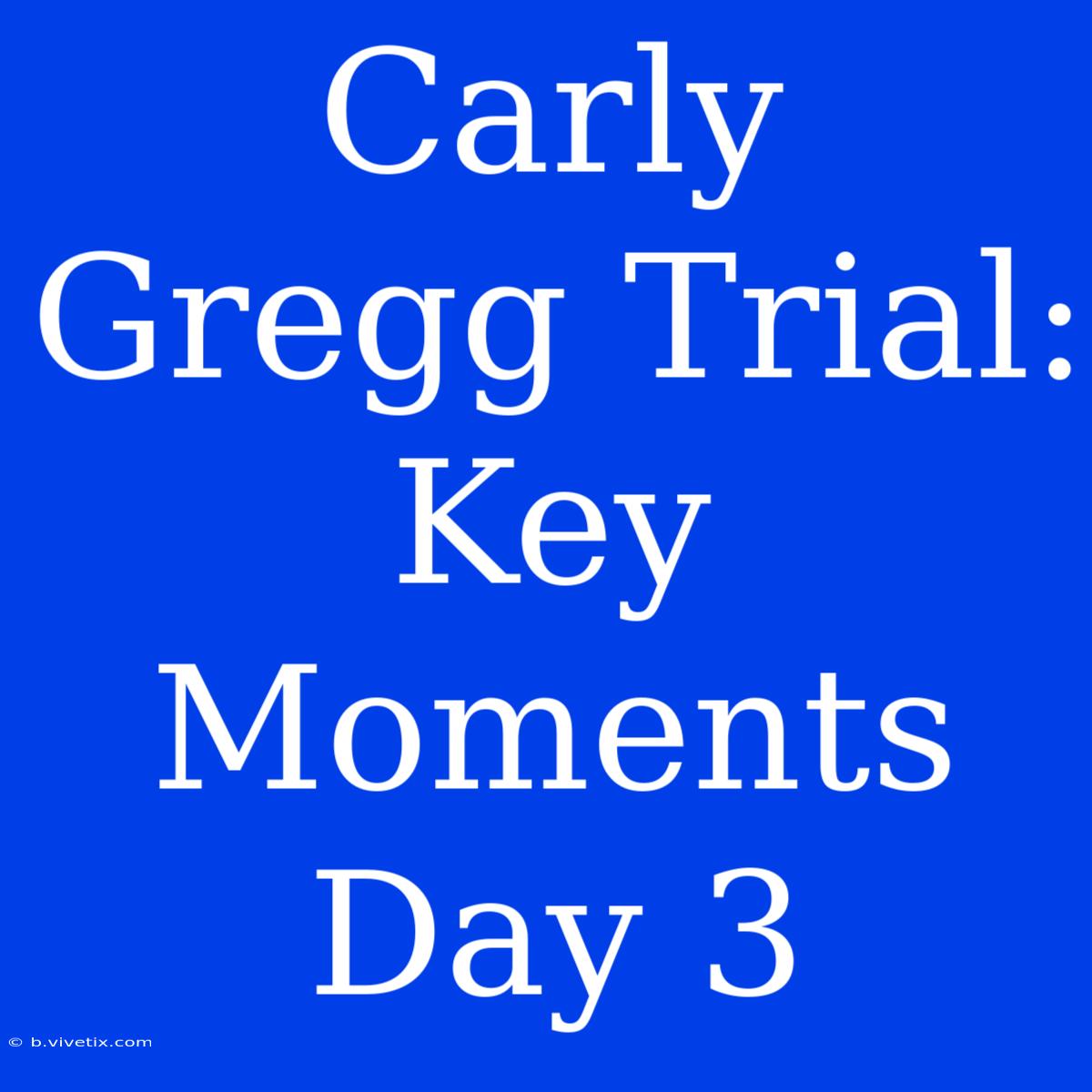 Carly Gregg Trial: Key Moments Day 3