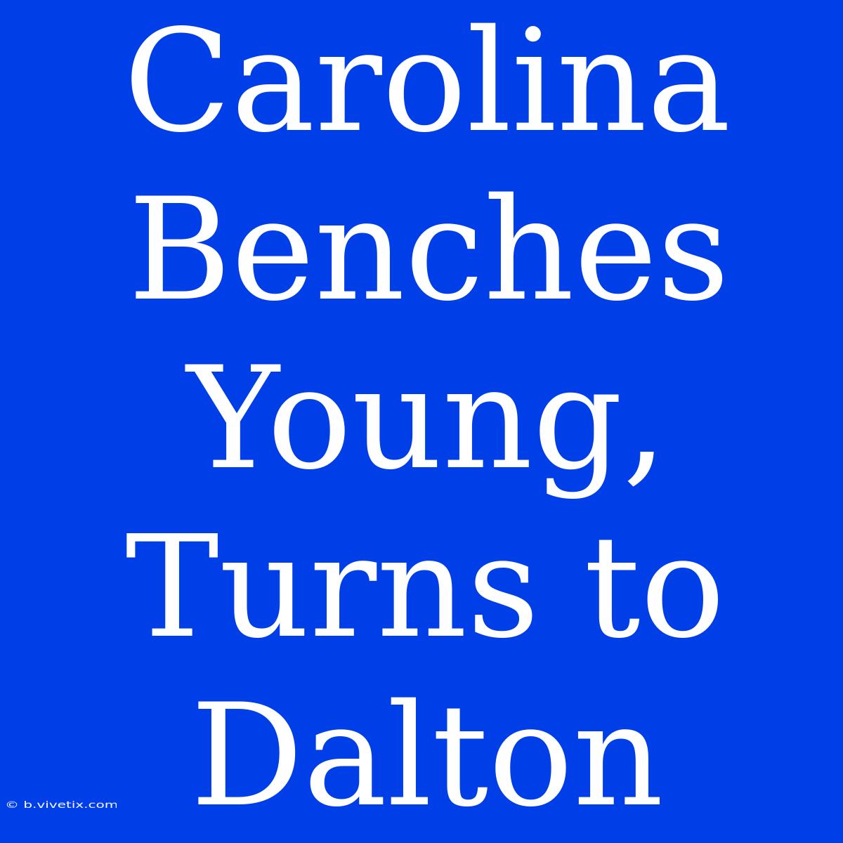 Carolina Benches Young, Turns To Dalton