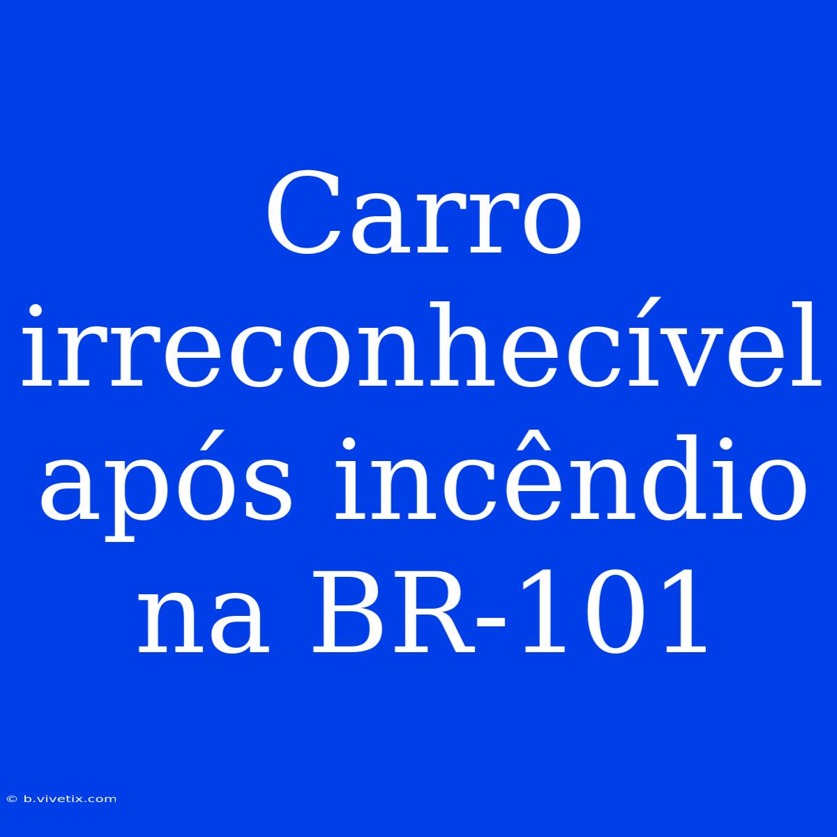 Carro Irreconhecível Após Incêndio Na BR-101