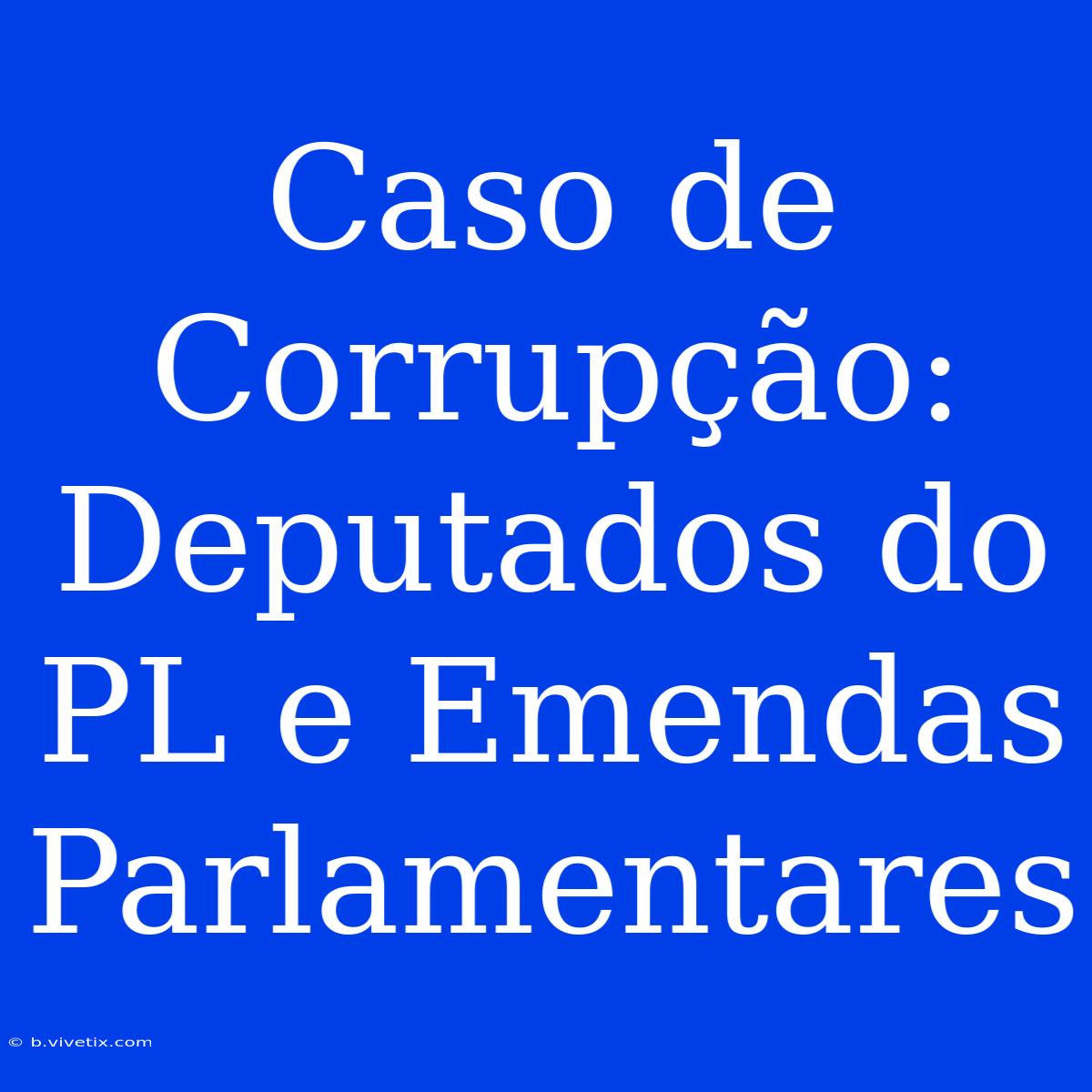 Caso De Corrupção: Deputados Do PL E Emendas Parlamentares