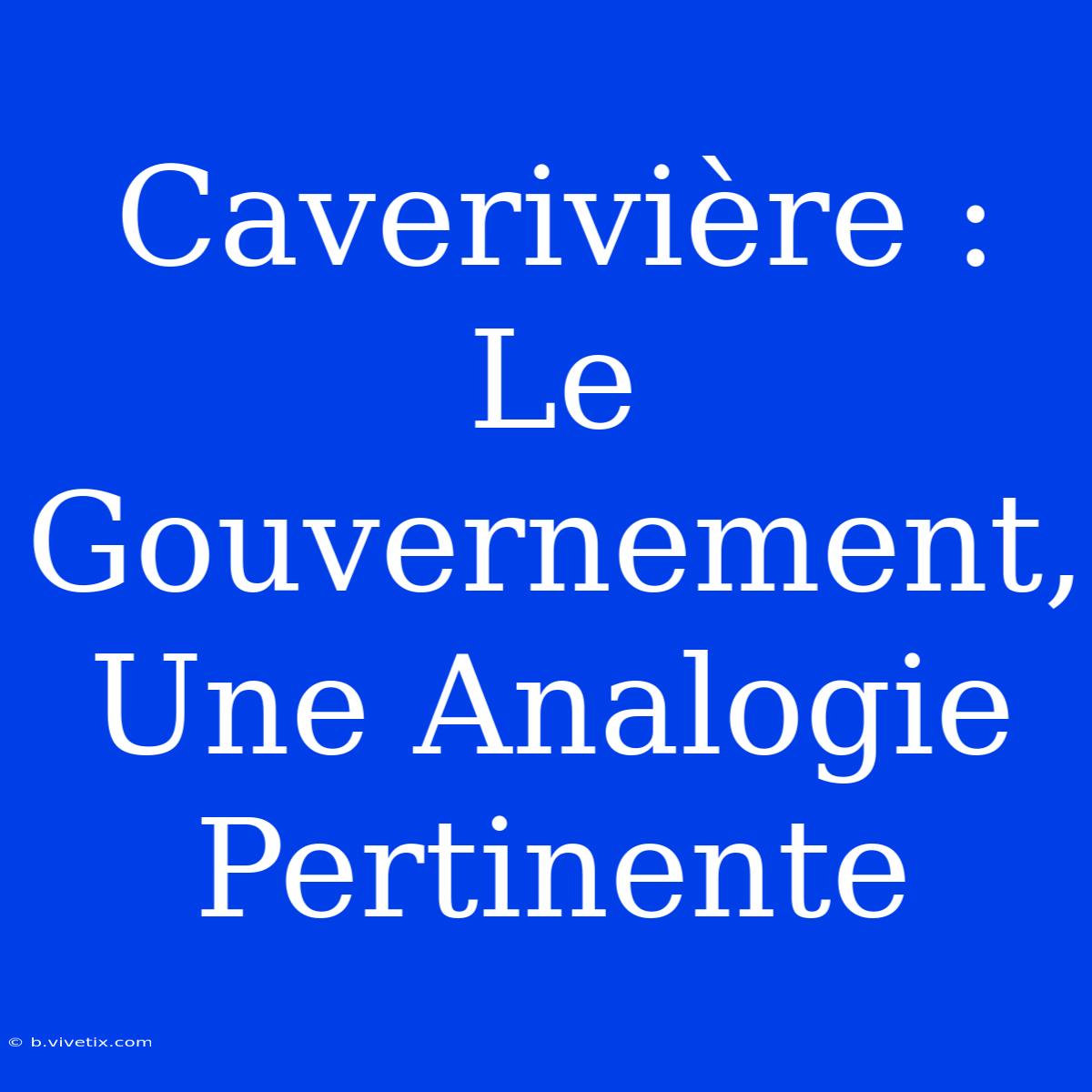 Caverivière : Le Gouvernement, Une Analogie Pertinente