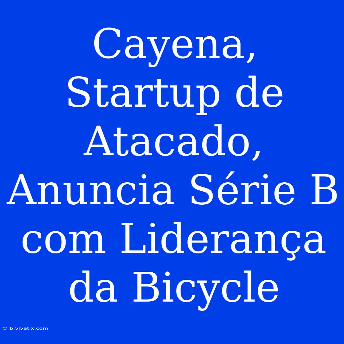 Cayena, Startup De Atacado, Anuncia Série B Com Liderança Da Bicycle