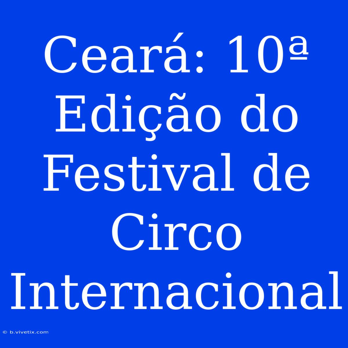 Ceará: 10ª Edição Do Festival De Circo Internacional 