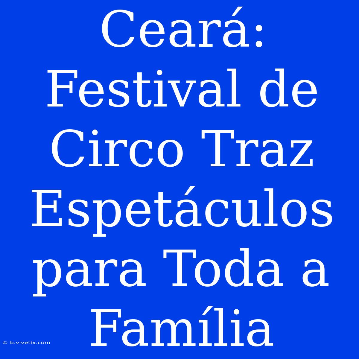 Ceará: Festival De Circo Traz Espetáculos Para Toda A Família