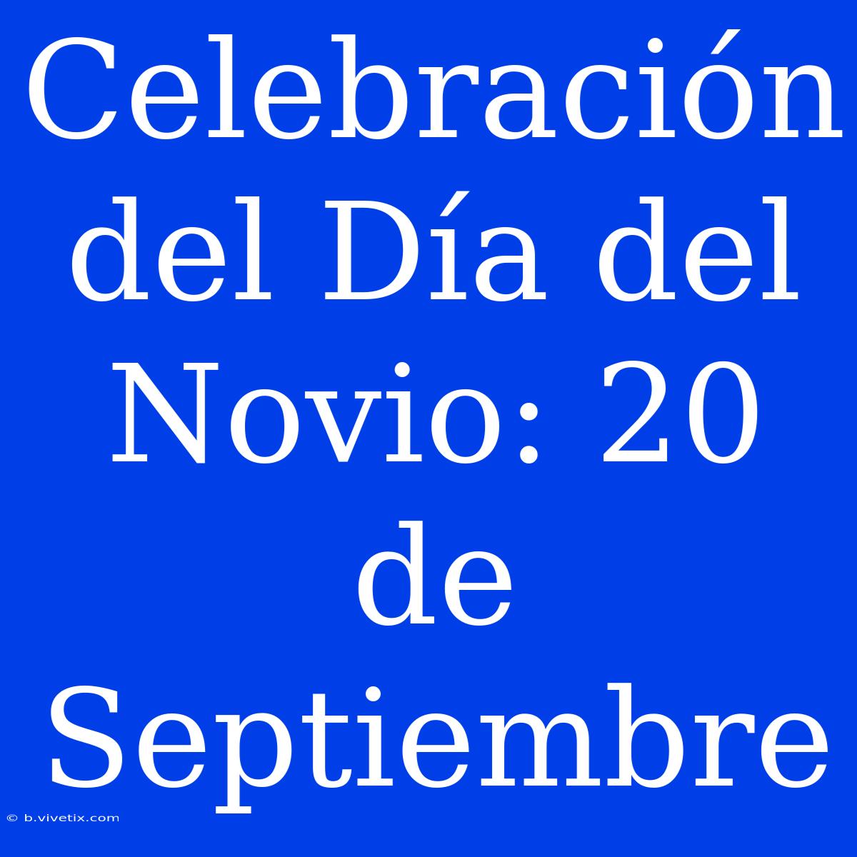 Celebración Del Día Del Novio: 20 De Septiembre