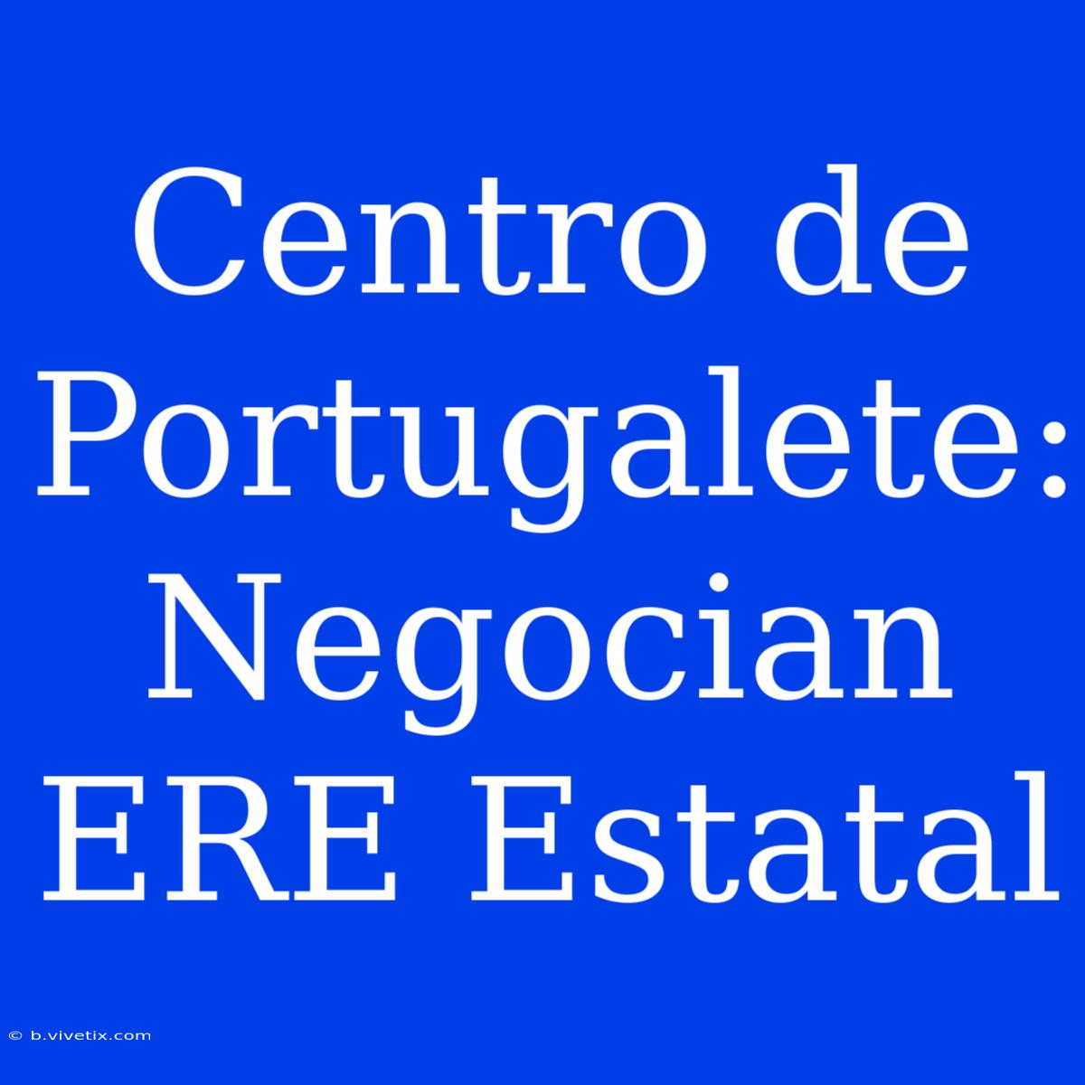 Centro De Portugalete: Negocian ERE Estatal