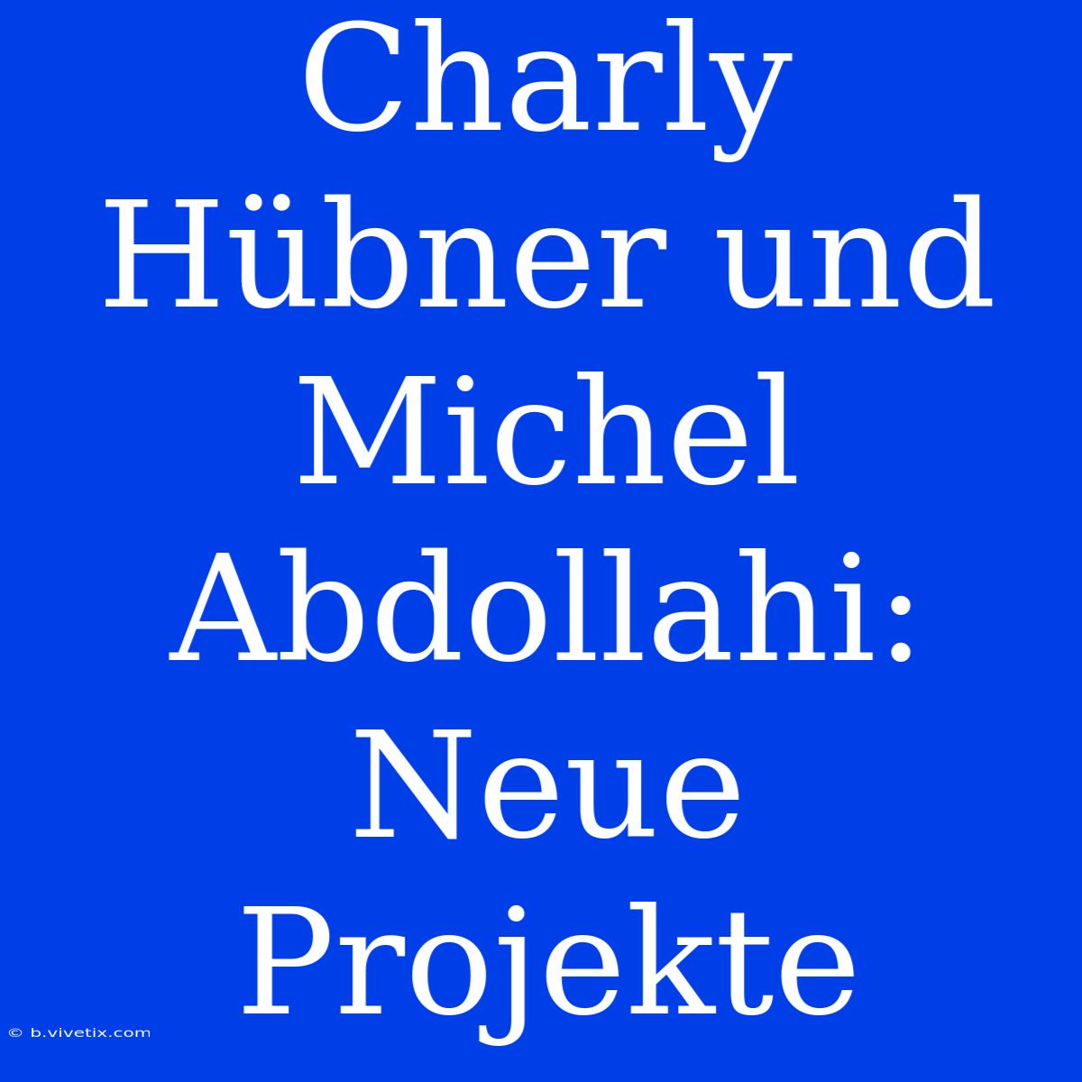 Charly Hübner Und Michel Abdollahi: Neue Projekte