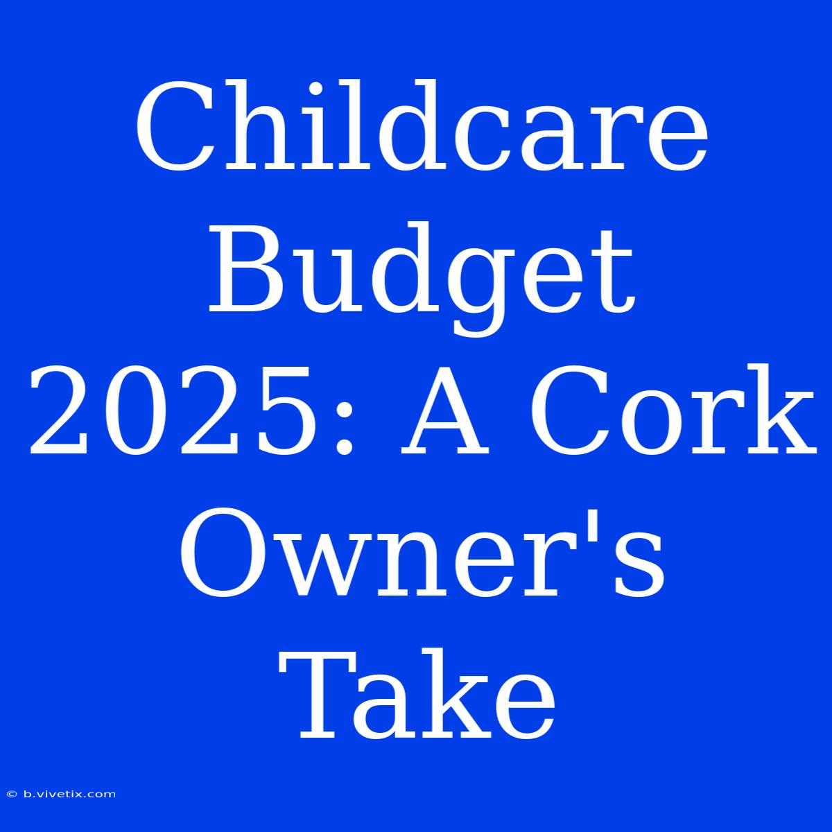 Childcare Budget 2025: A Cork Owner's Take