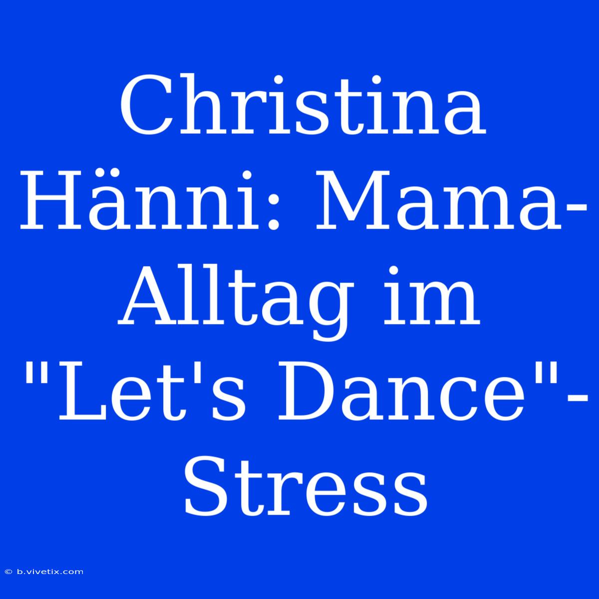 Christina Hänni: Mama-Alltag Im 