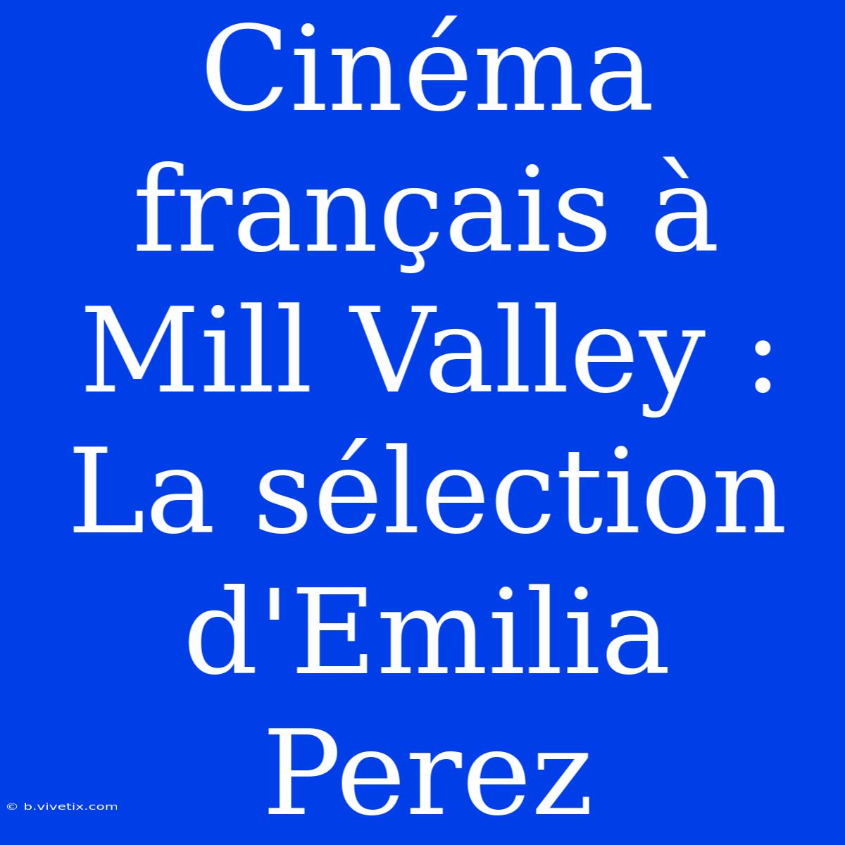 Cinéma Français À Mill Valley : La Sélection D'Emilia Perez