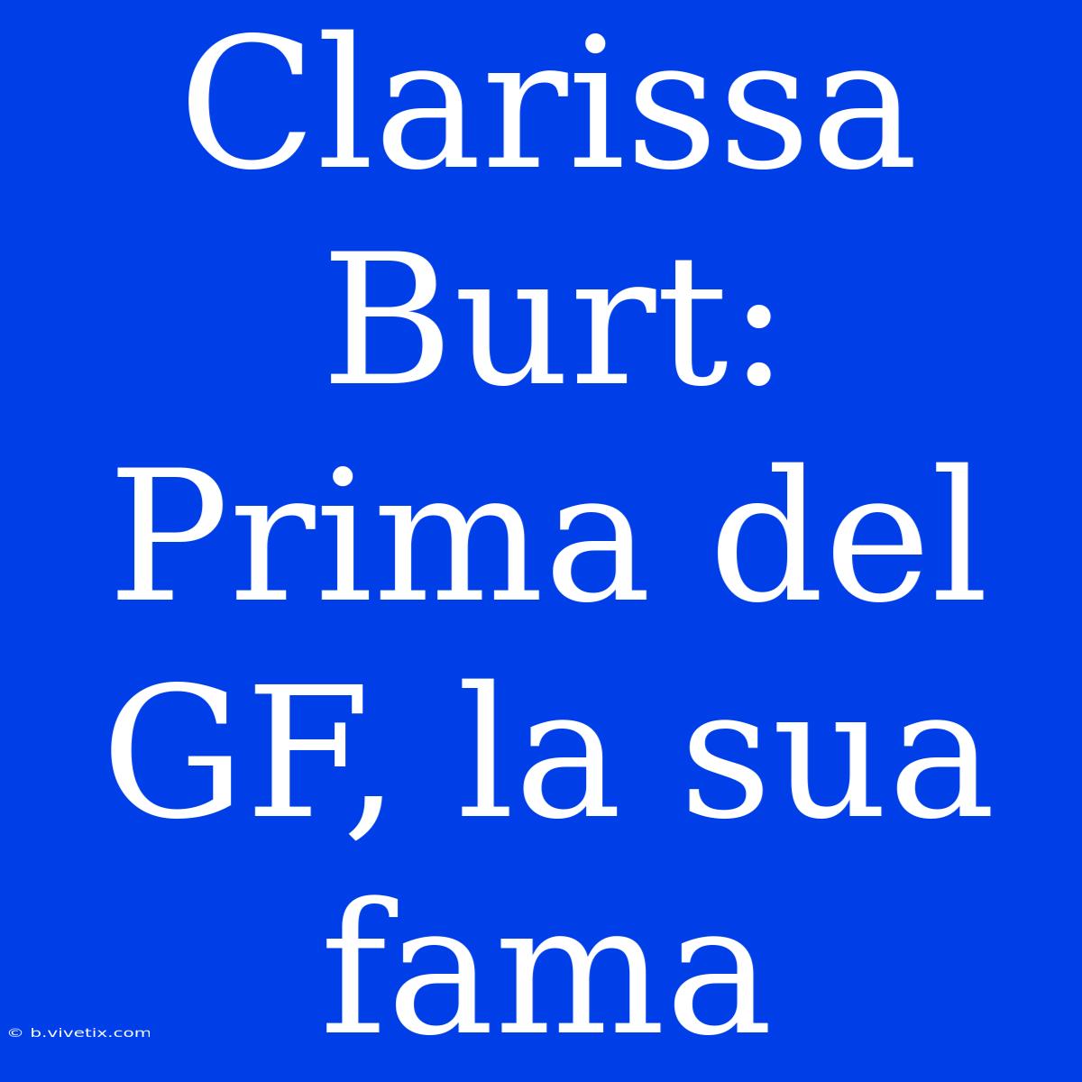 Clarissa Burt: Prima Del GF, La Sua Fama