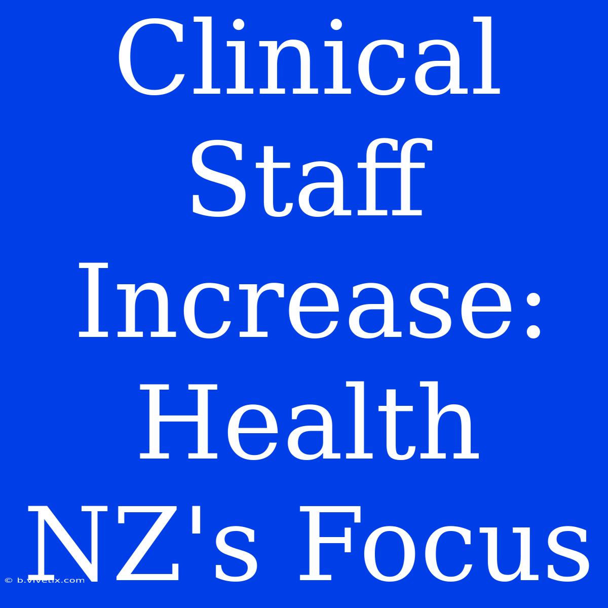 Clinical Staff Increase:  Health NZ's Focus 