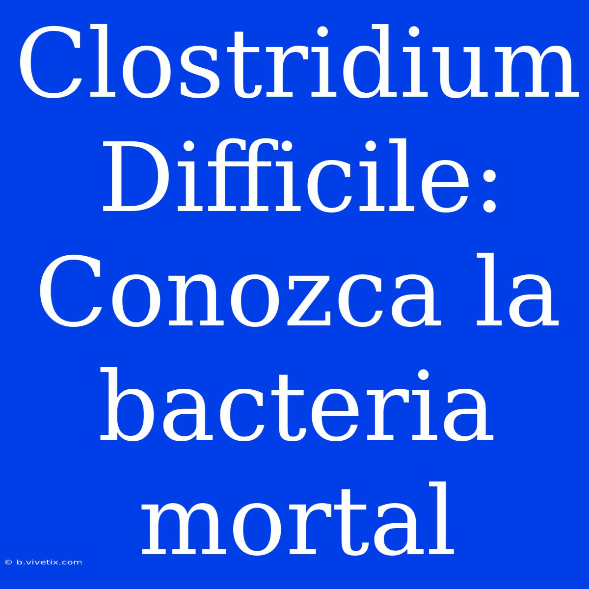 Clostridium Difficile: Conozca La Bacteria Mortal