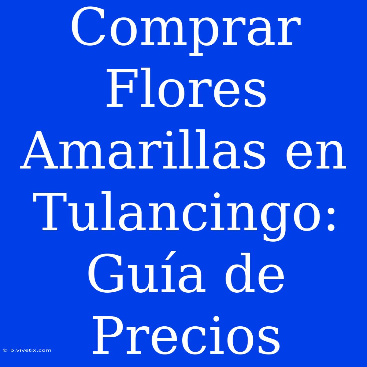 Comprar Flores Amarillas En Tulancingo: Guía De Precios