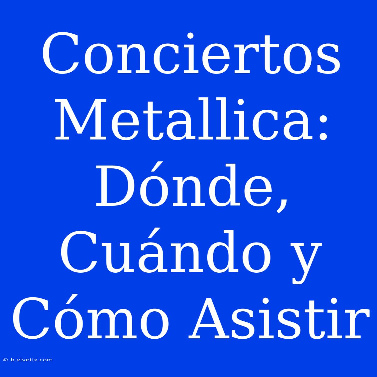 Conciertos Metallica: Dónde, Cuándo Y Cómo Asistir 