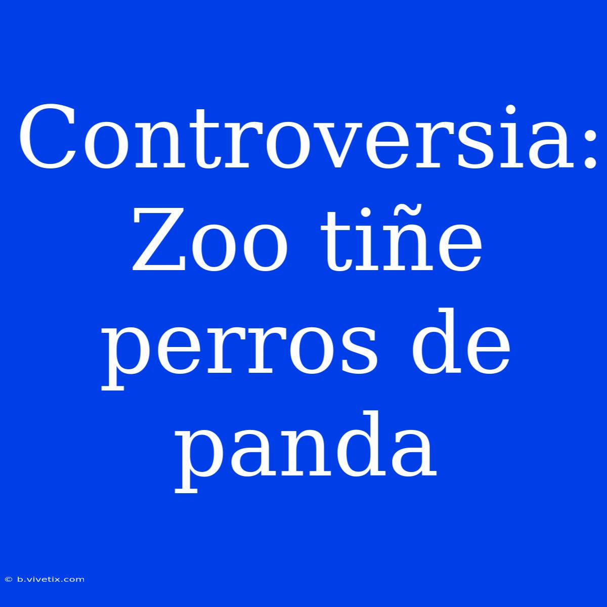 Controversia: Zoo Tiñe Perros De Panda