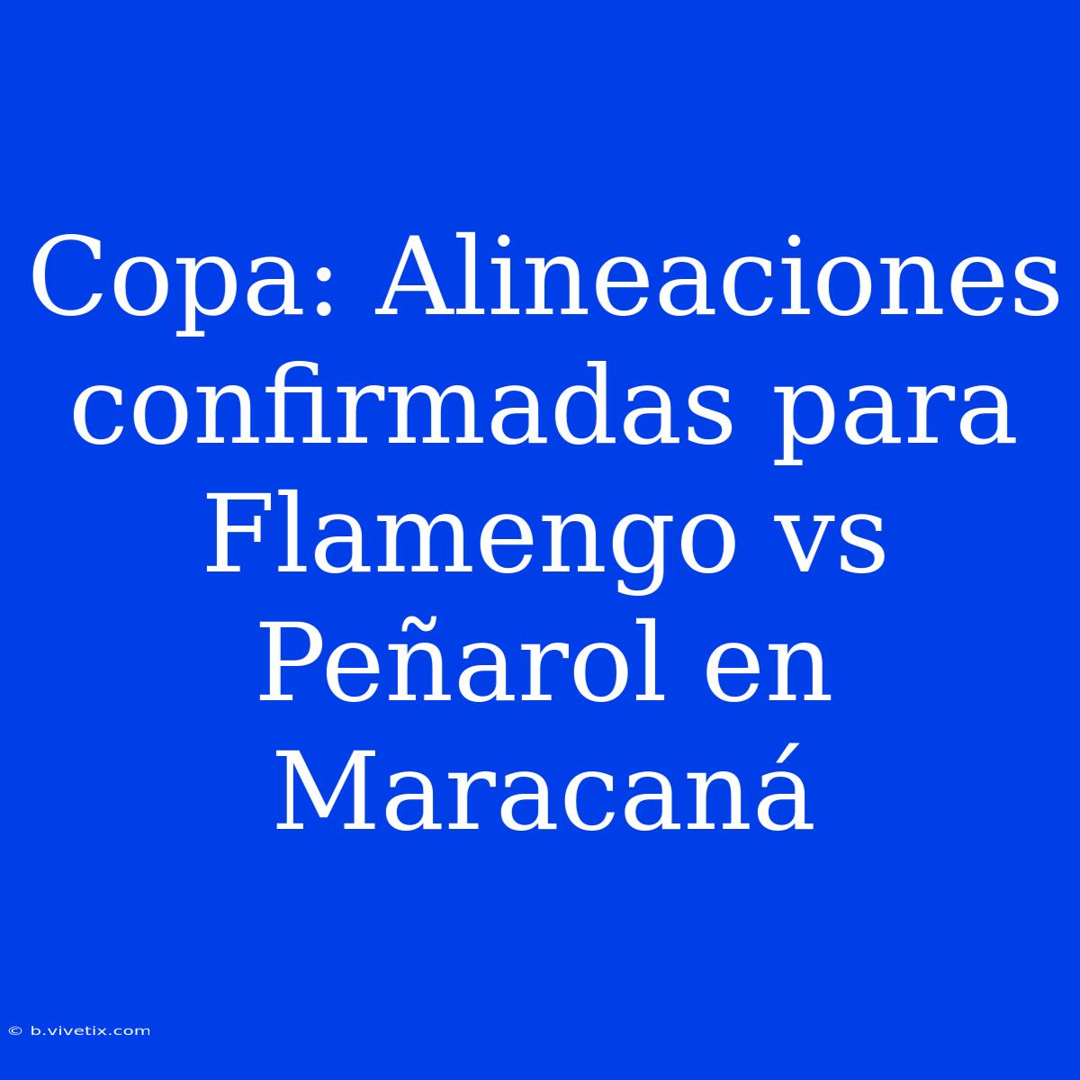 Copa: Alineaciones Confirmadas Para Flamengo Vs Peñarol En Maracaná