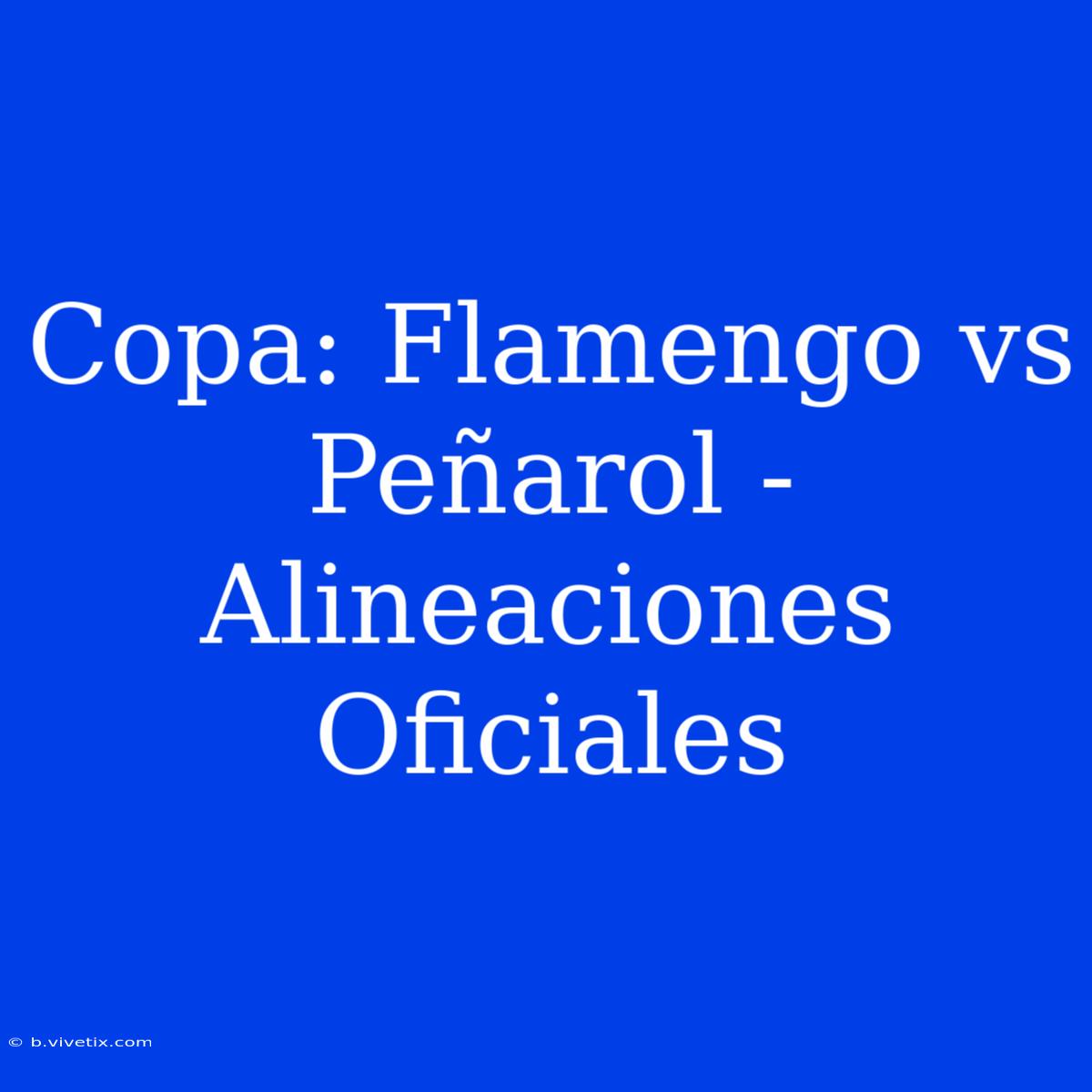 Copa: Flamengo Vs Peñarol - Alineaciones Oficiales