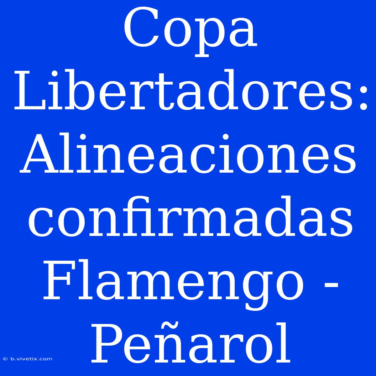 Copa Libertadores: Alineaciones Confirmadas Flamengo - Peñarol