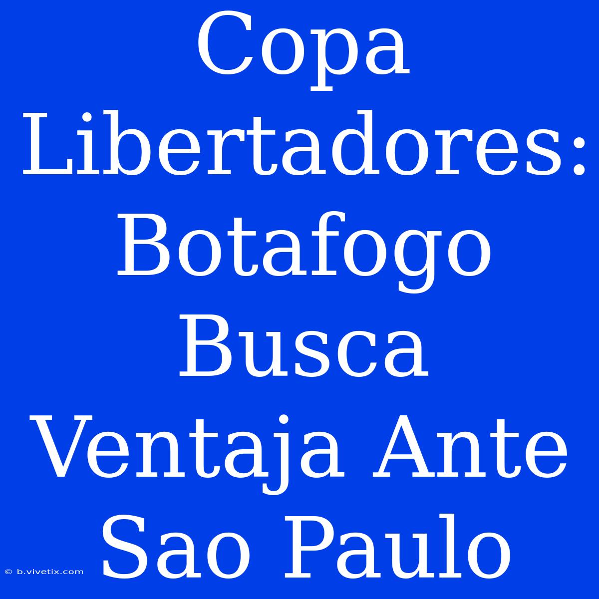 Copa Libertadores: Botafogo Busca Ventaja Ante Sao Paulo