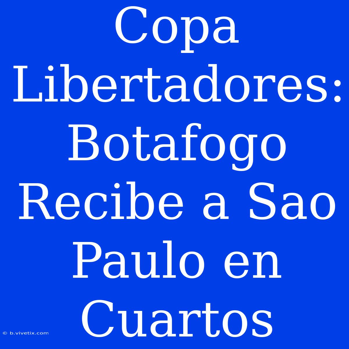 Copa Libertadores: Botafogo Recibe A Sao Paulo En Cuartos