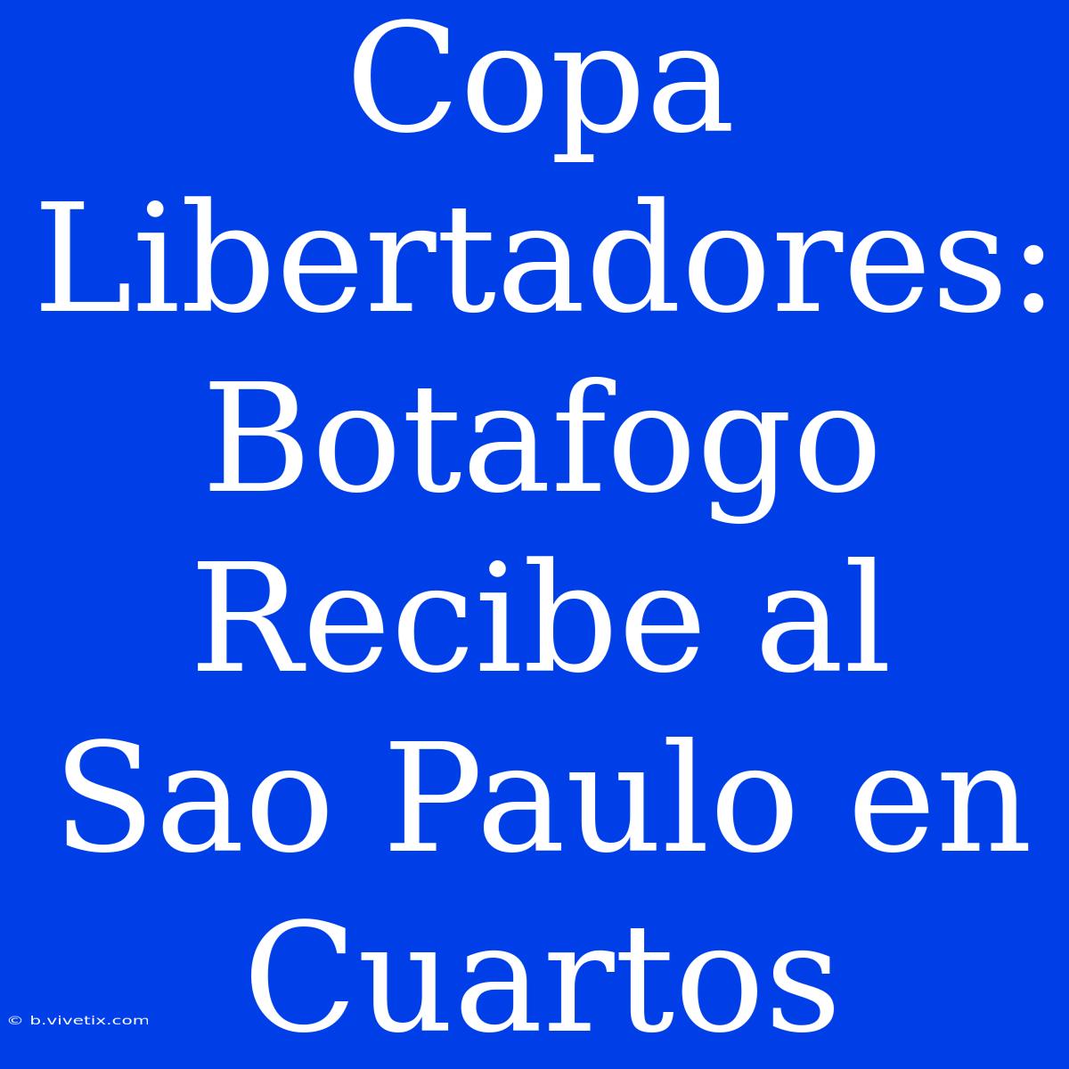 Copa Libertadores: Botafogo Recibe Al Sao Paulo En Cuartos