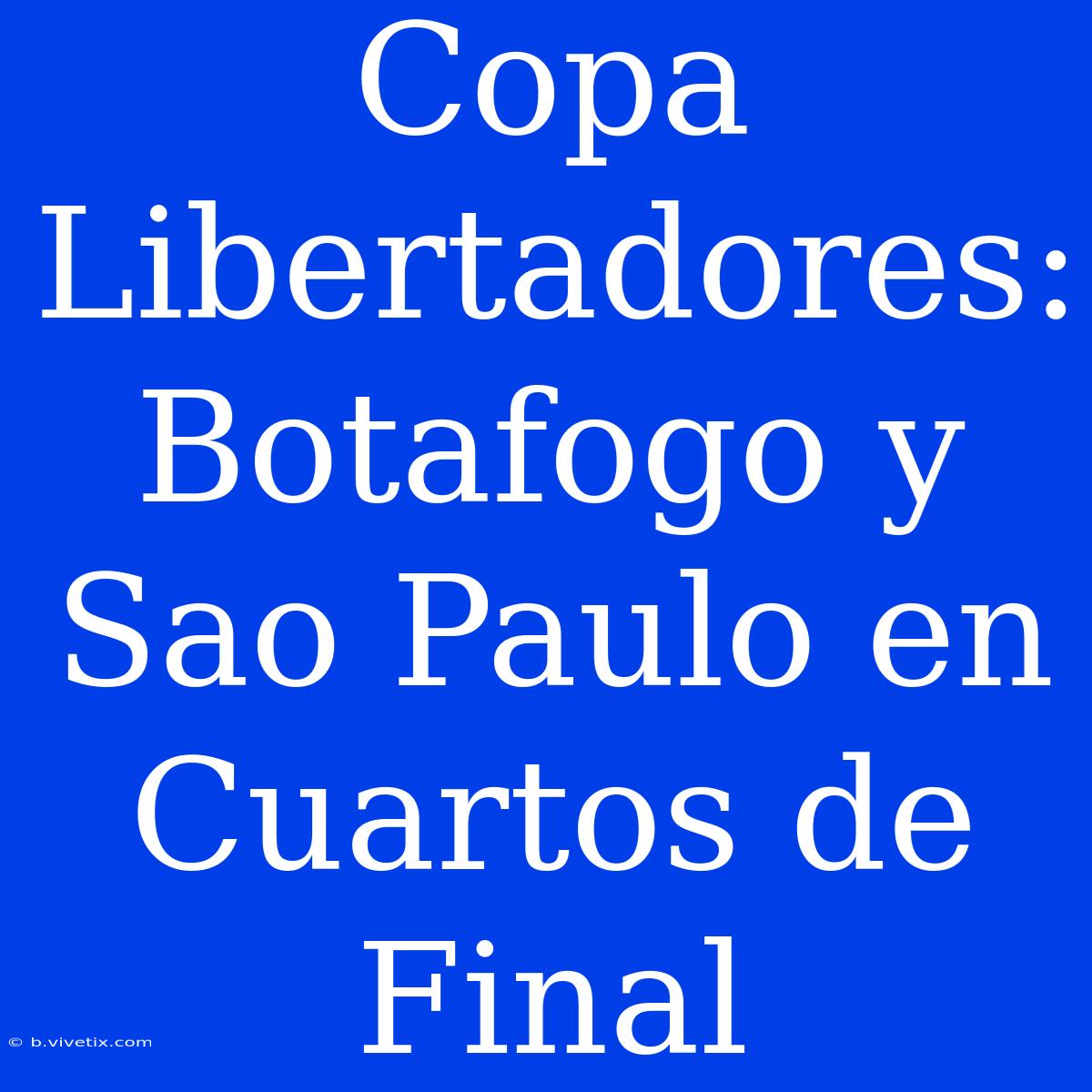 Copa Libertadores: Botafogo Y Sao Paulo En Cuartos De Final