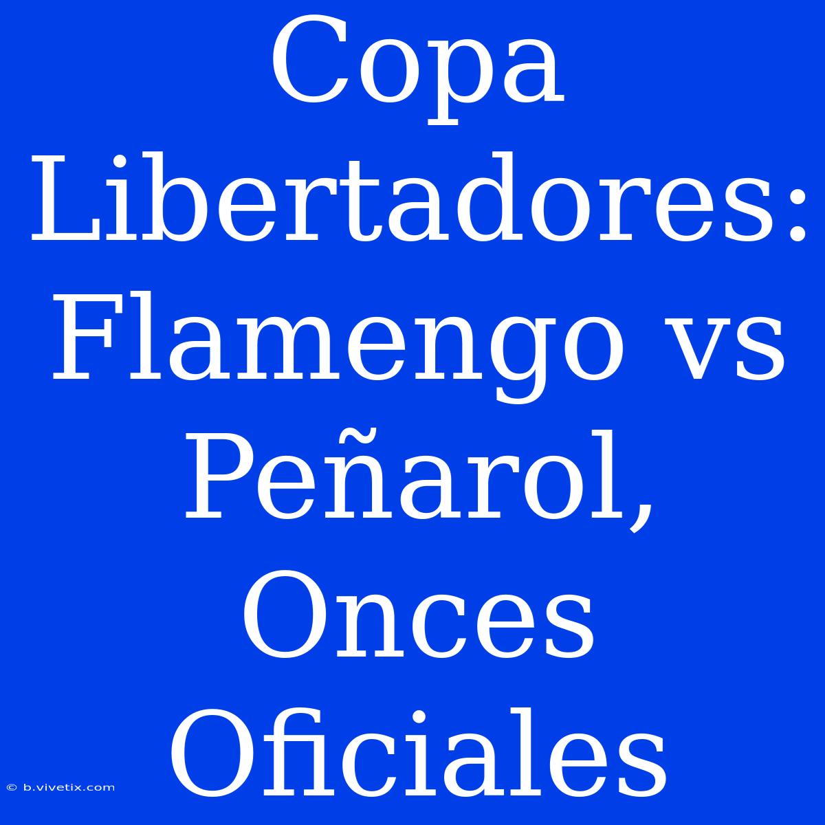 Copa Libertadores:  Flamengo Vs Peñarol,  Onces  Oficiales