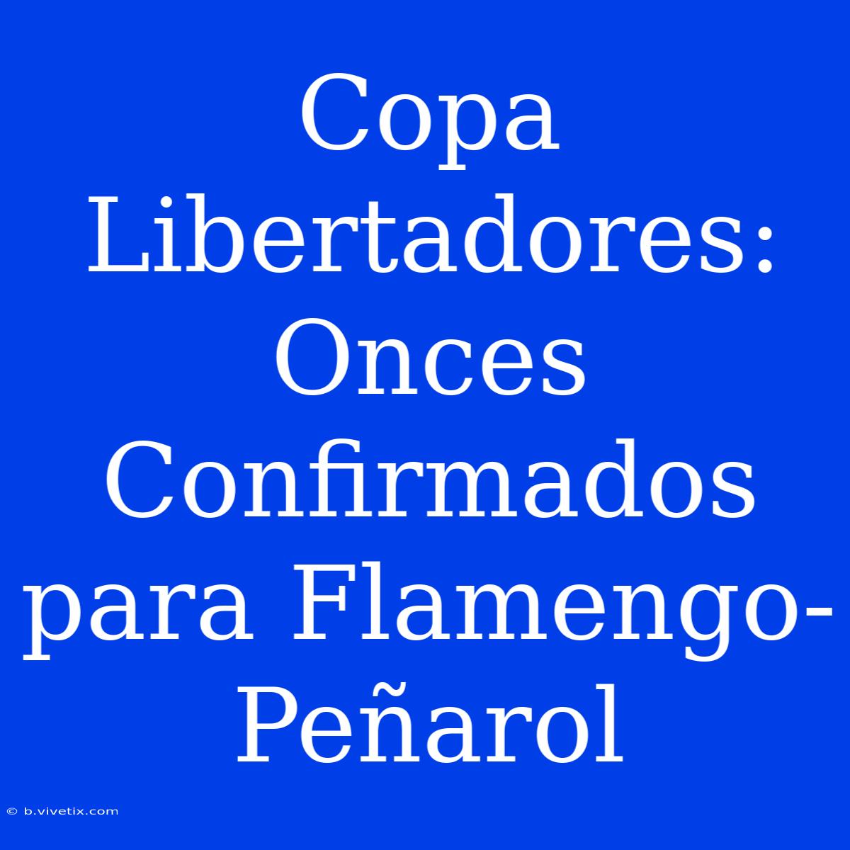 Copa Libertadores: Onces Confirmados Para Flamengo-Peñarol