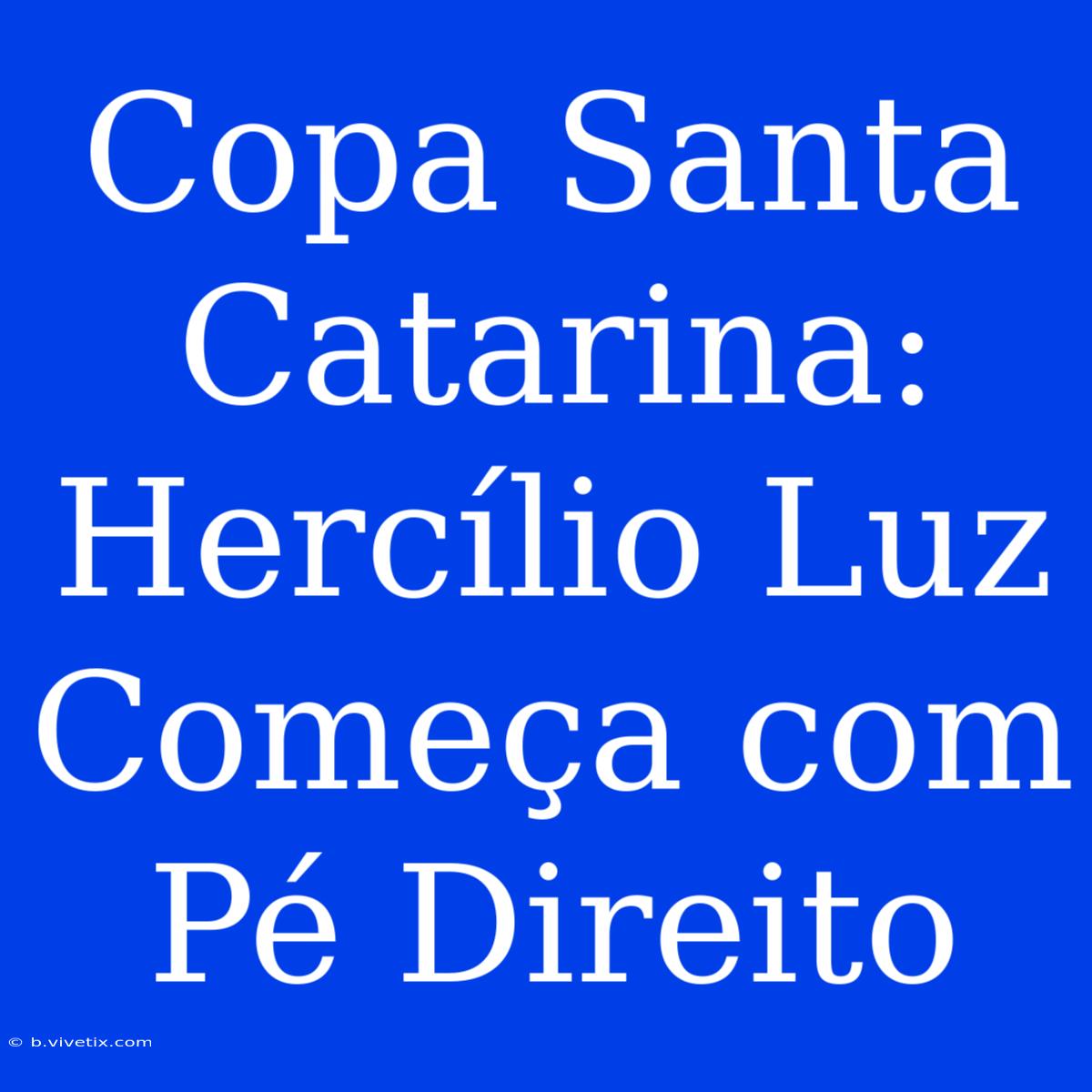 Copa Santa Catarina: Hercílio Luz Começa Com Pé Direito