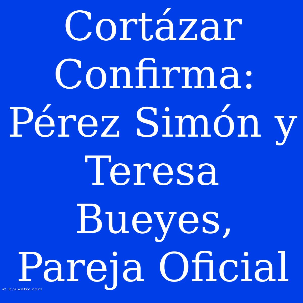 Cortázar Confirma: Pérez Simón Y Teresa Bueyes, Pareja Oficial