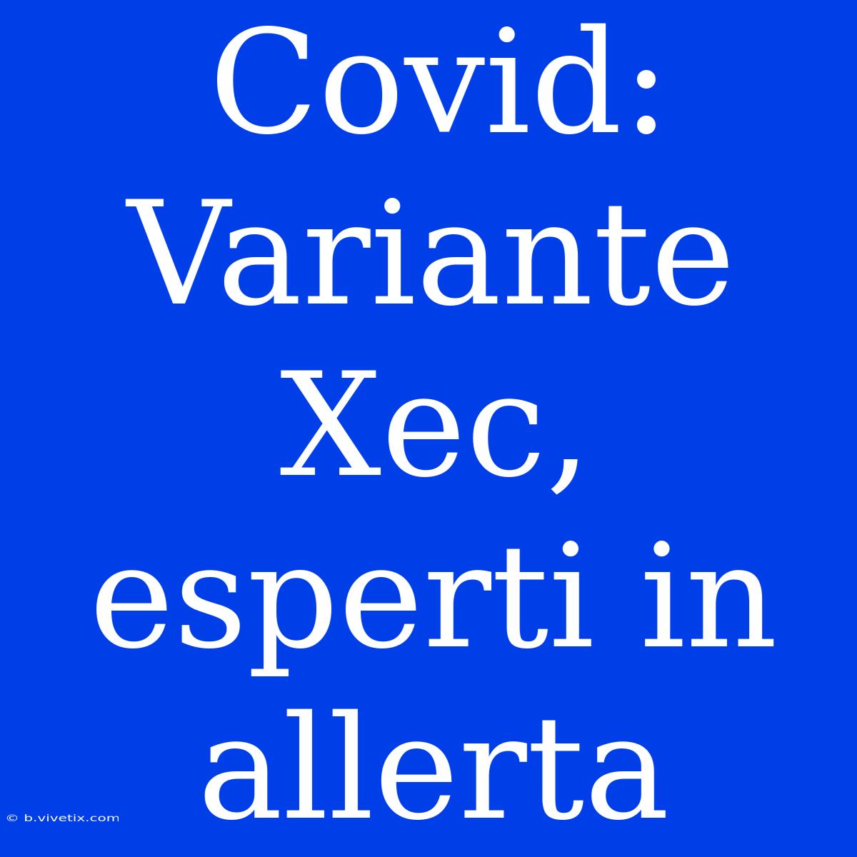 Covid:  Variante Xec, Esperti In Allerta