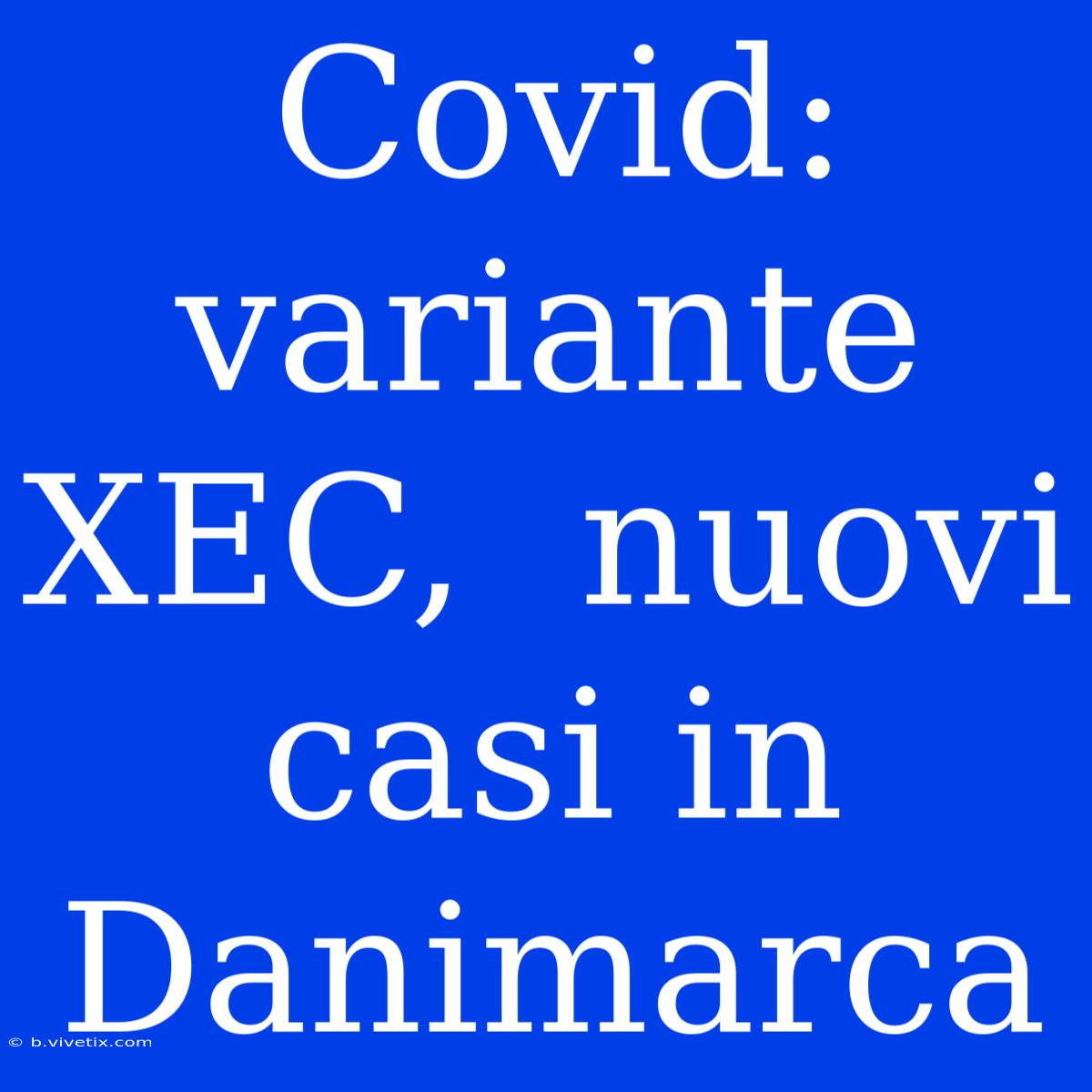 Covid: Variante XEC,  Nuovi Casi In Danimarca