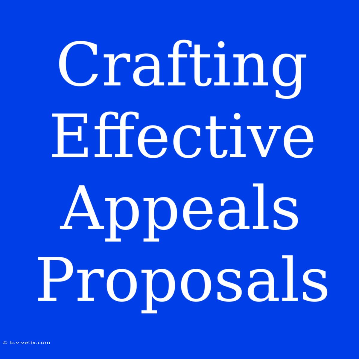 Crafting Effective Appeals Proposals