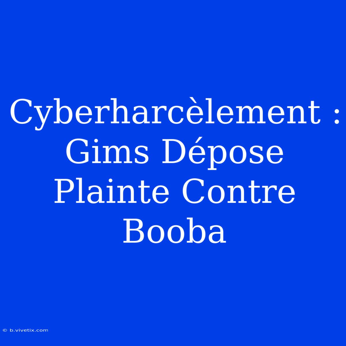 Cyberharcèlement : Gims Dépose Plainte Contre Booba