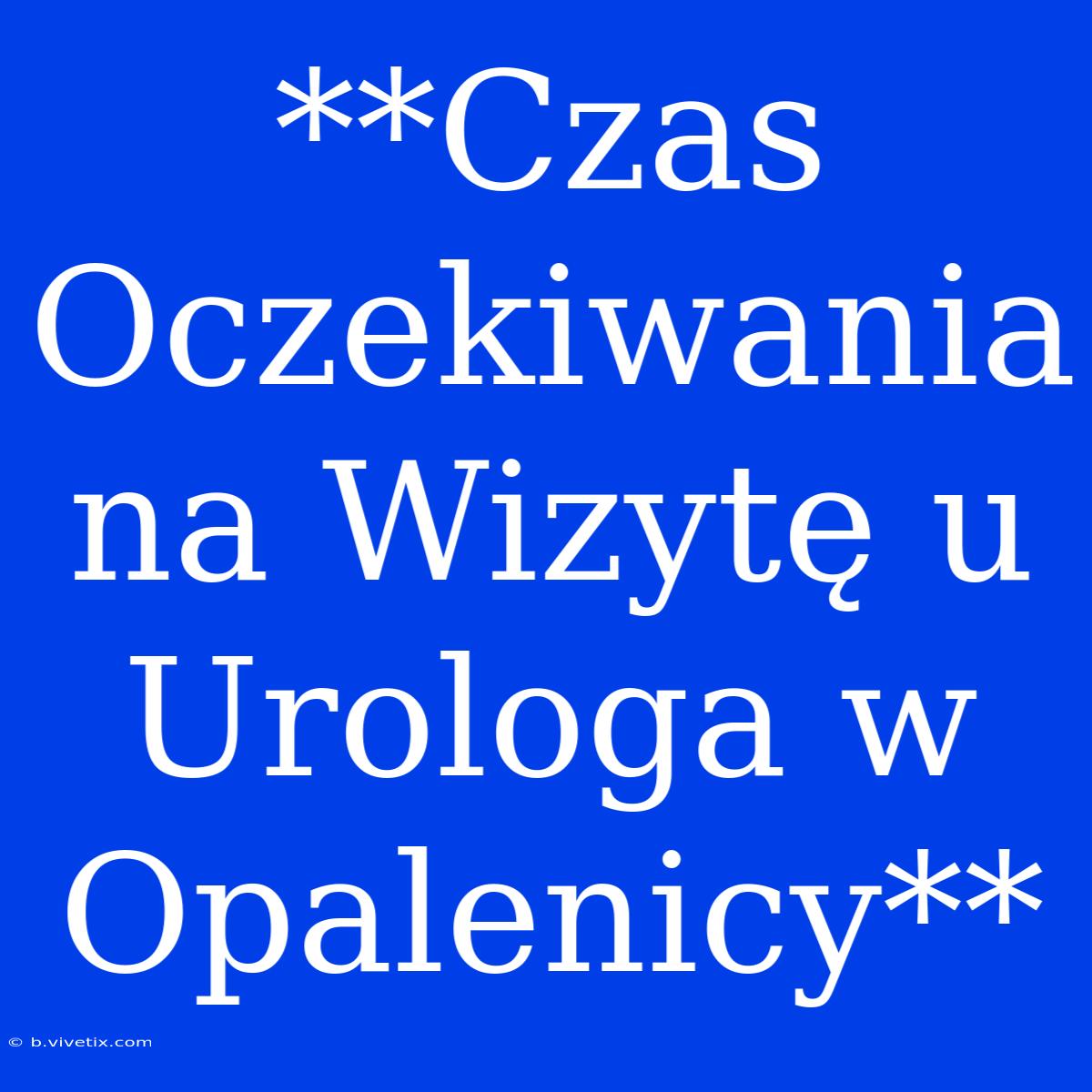 **Czas Oczekiwania Na Wizytę U Urologa W Opalenicy**