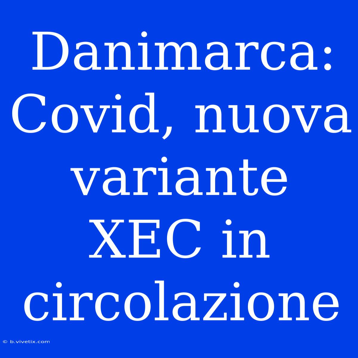 Danimarca: Covid, Nuova Variante XEC In Circolazione 