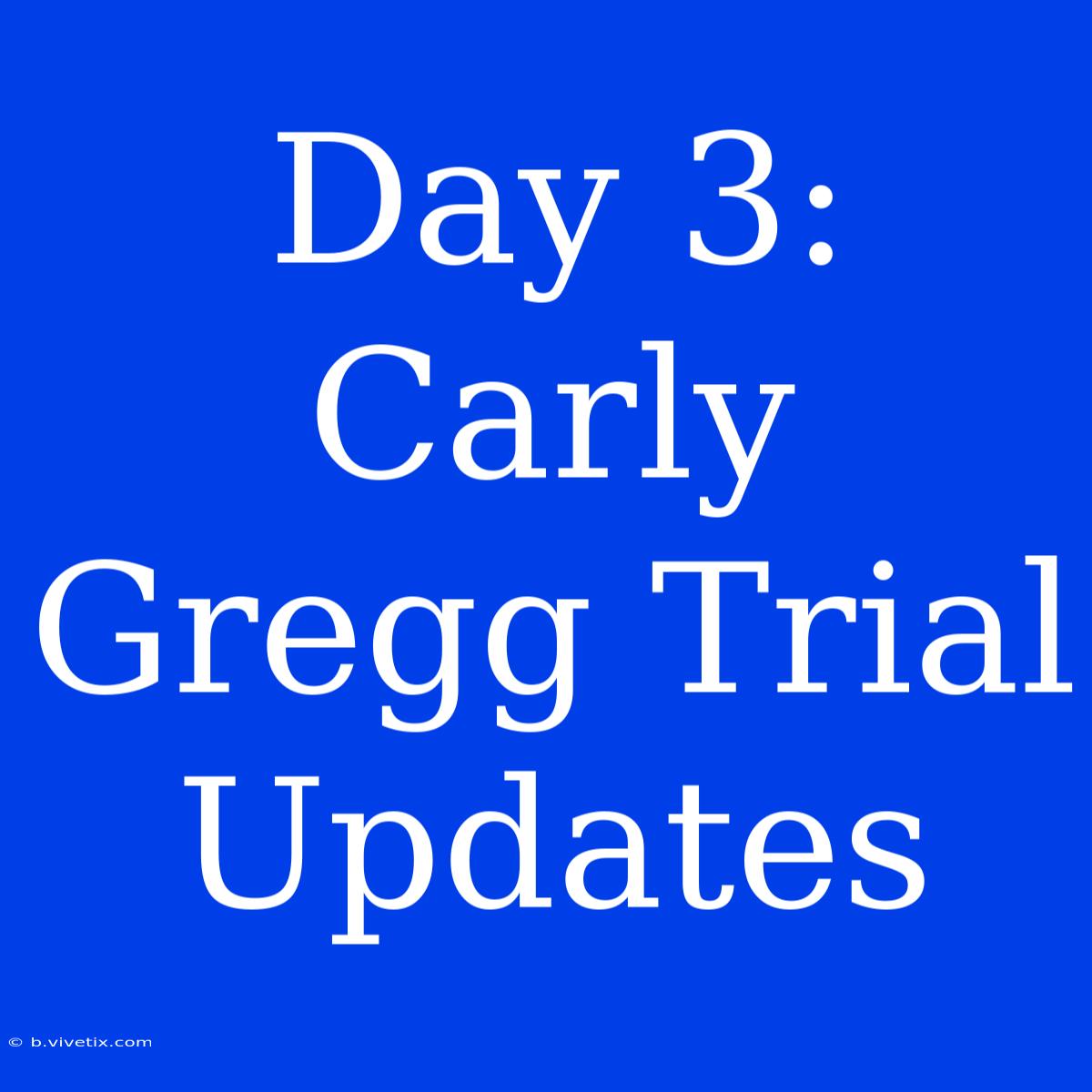 Day 3: Carly Gregg Trial Updates