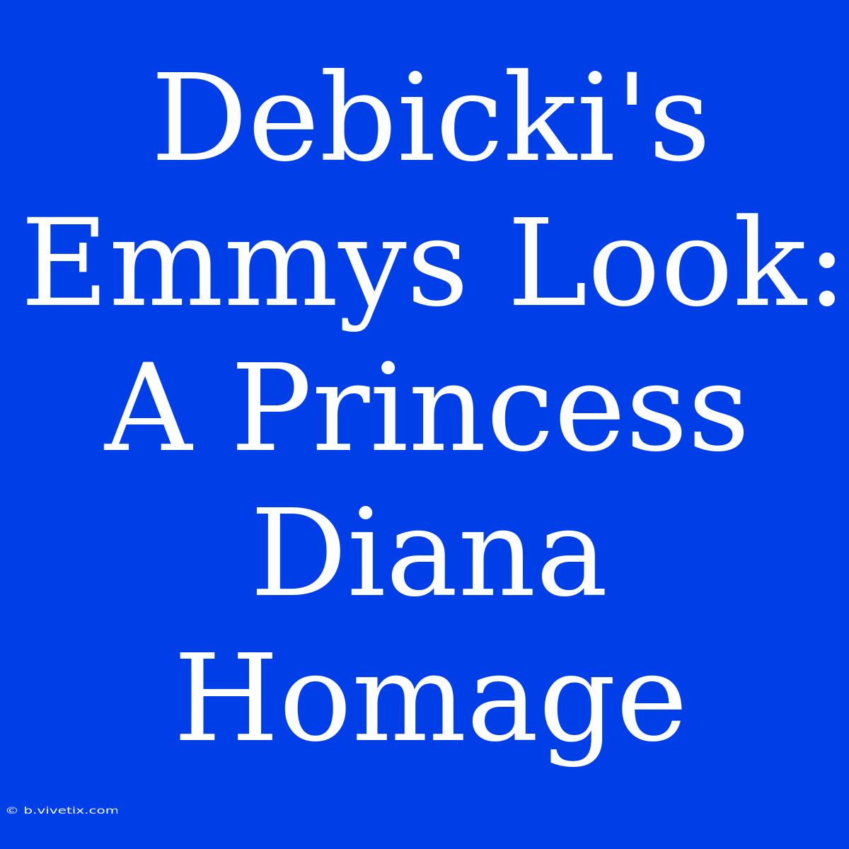 Debicki's Emmys Look: A Princess Diana Homage