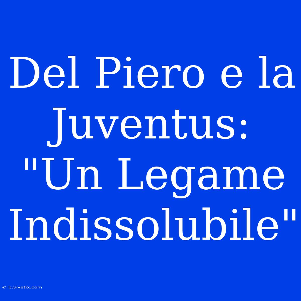 Del Piero E La Juventus: 